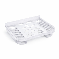 Set Top Box Plastic Stand with two Remote holders for home & Office (White)